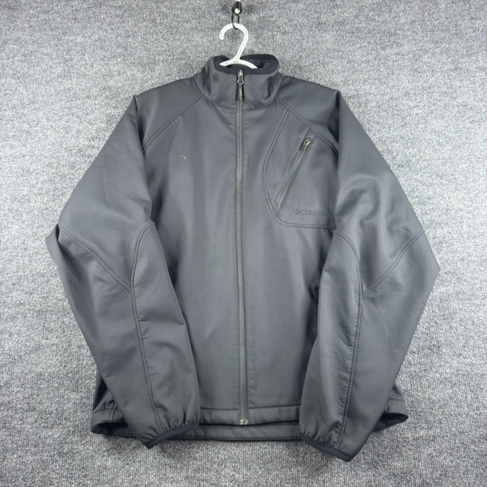 Columbia Jacket Mens M‎ Gray Interchange Soft Shell Full Zip Outdoors Hiking